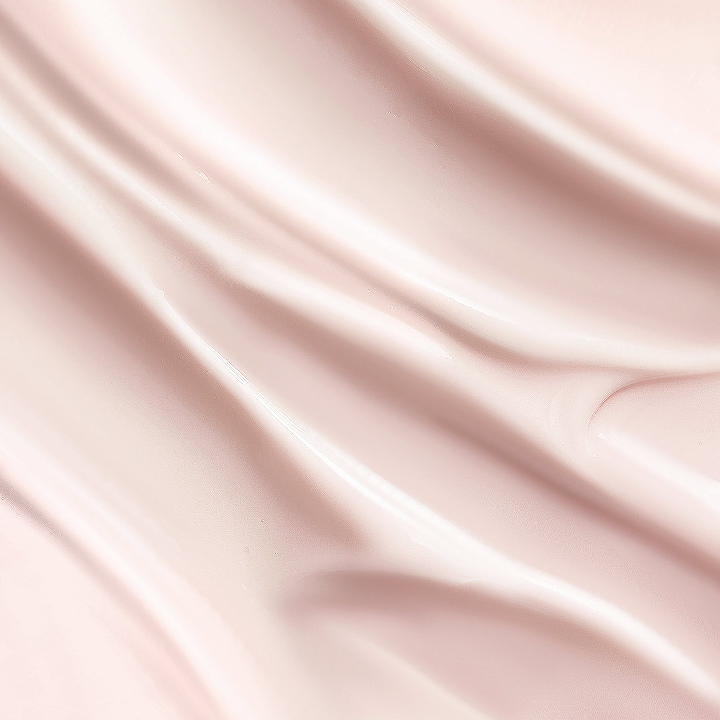 The soft pink satin folds resemble the silky texture of 111 & COMPANY PEPTIDE MOISTURIZER. Light reflections enhance its elegant, luxurious appearance, embodying sophistication and promoting skin health.